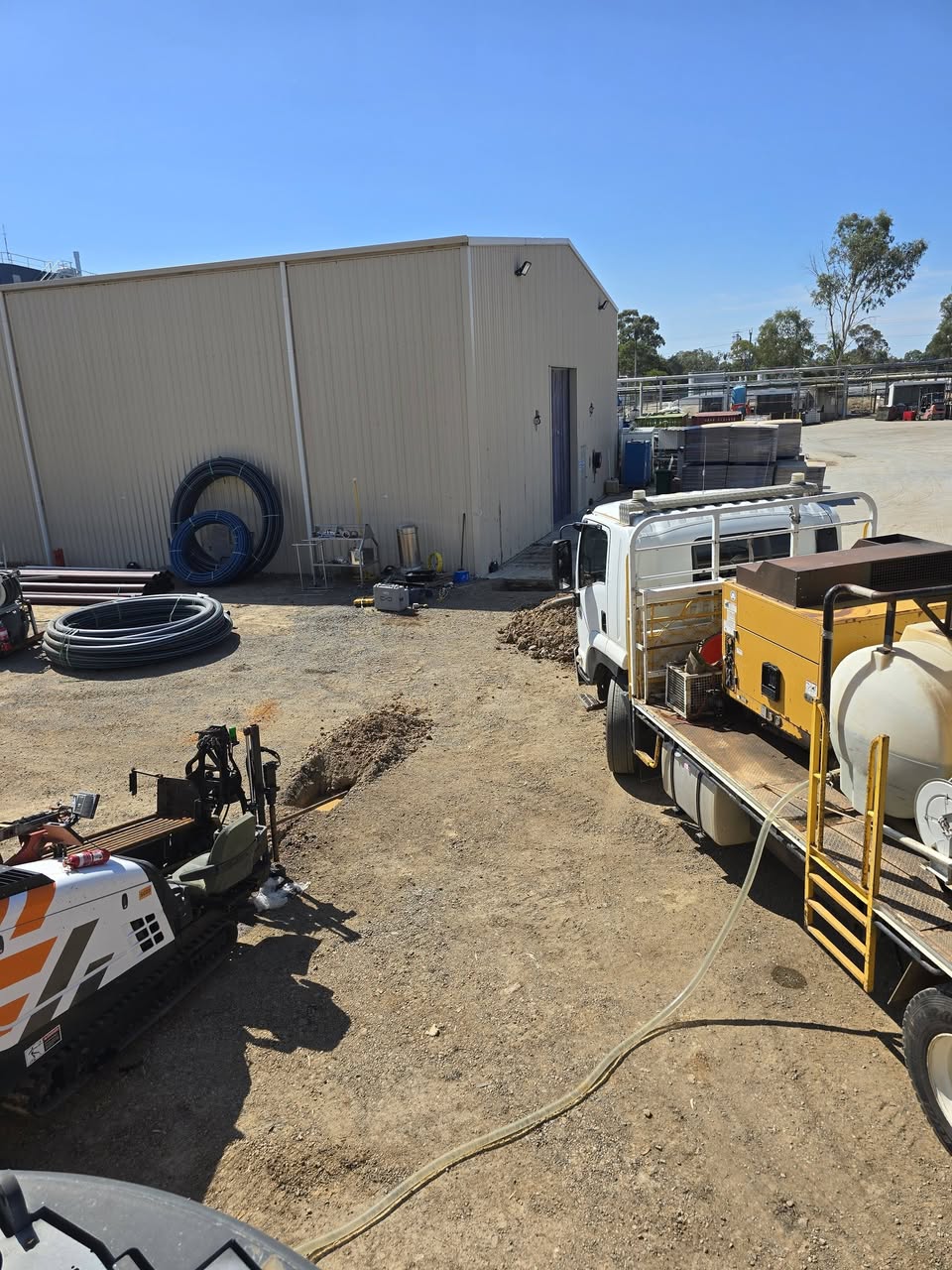 Three 85m shots, 250mm round — for the next stage of a local factory expansion.